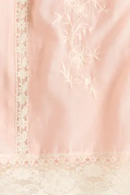 Short brodé en viscose mélangée - Rose clair/color block