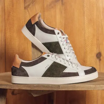 Baskets Hiba Crème Marron Kaki
