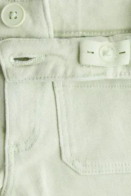 Short en twill de coton - Vert clair