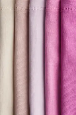Lot de 5 shorts cycliste en coton - Rose/beige clair