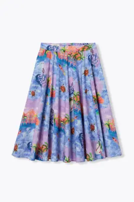 Jupe midi imprimée Femme