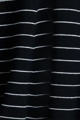 Jupe évasée en maille fine - Noir/rayé
