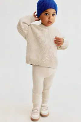 Ensemble 2 pièces en maille de coton - Beige clair