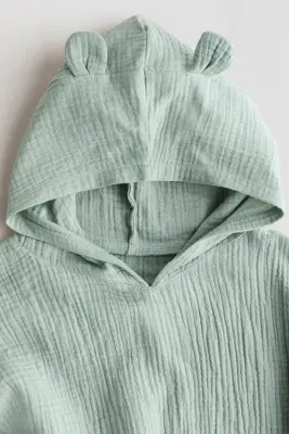 Poncho de bain en mousseline de coton - Vert clair
