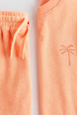 Ensemble 2 pièces en tissu éponge - Orange