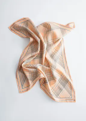 Foulard en soie imprimée - Abricot