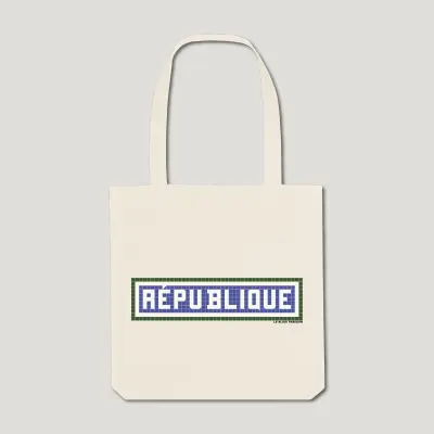 TOTE BAG IMPRIMÉ - RÉPUBLIQUE - ÉCRU