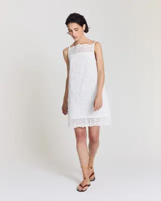 Robe Nerida blanc naturel