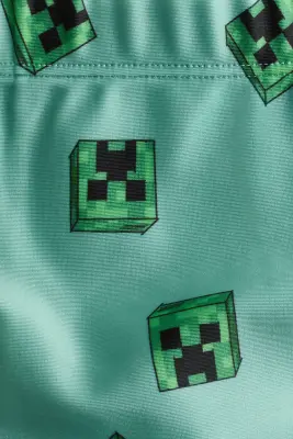 Boxer de bain imprimé - Vert/Minecraft