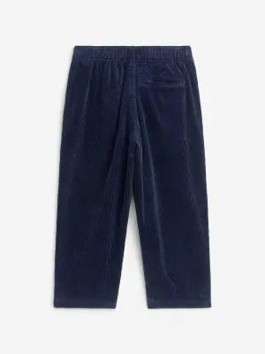 Pantalon en velours côtelé - Bleu foncé