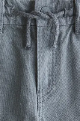 Pantalon en twill de coton délavé - Gris