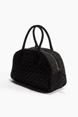 Sac bowling clouté - Noir