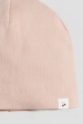 Bonnet en jersey de coton - Rose clair