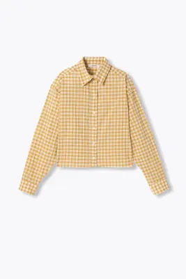 Chemise cropped à carreaux