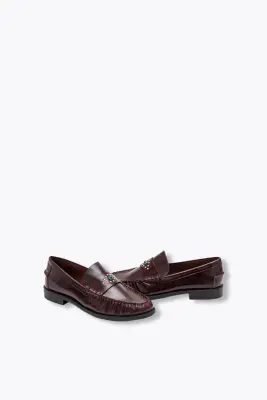 Mocassins à clou en cuir Femme