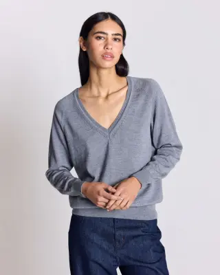 Pull Victoria gris chiné
