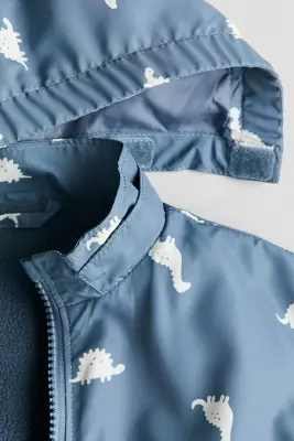 Veste doublée polaire - Bleu ancien/dinosaures