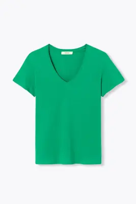 T-shirt col V imprimé