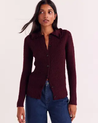Cardigan Heloise bordeaux
