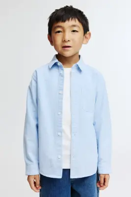 Chemise en coton - Bleu clair