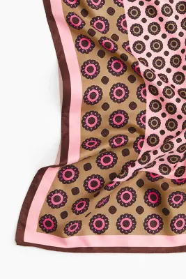 Foulard à motif - Rose/motif