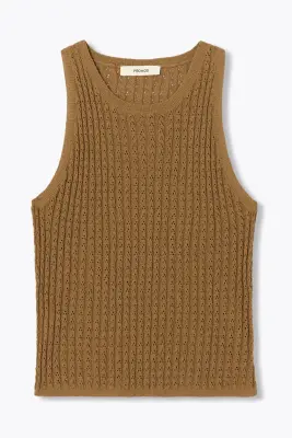 Pull-débardeur maille ajourée