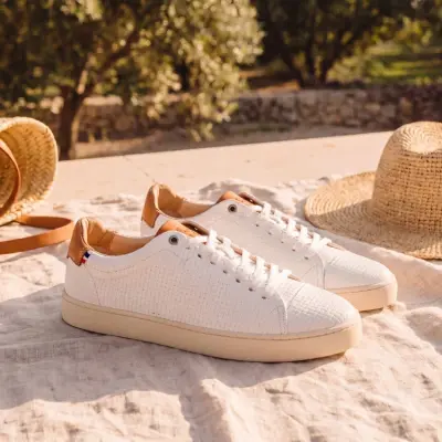 Baskets Abélia Blanc Tressé