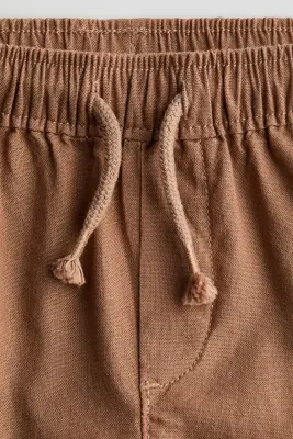 Pantalon en lin mélangé - Marron