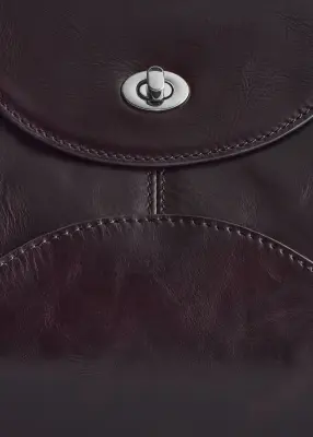 Sac porté épaule incurvé - Marron foncé
