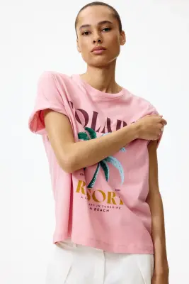 T-shirt imprimé - Rose ancien/Solare