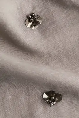 Jupe vaporeuse ornementée - Gris