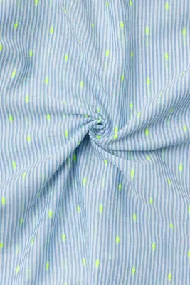 Coupon 3 m coton rayé plumetis