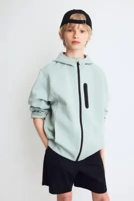 Veste de sport zippée à capuche DryMove™ - Vert glacier