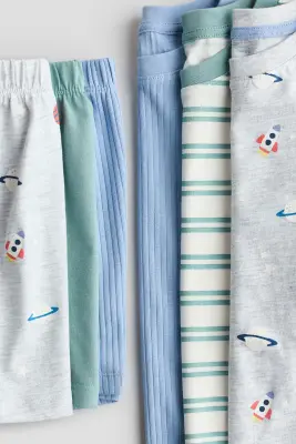 Lot de 3 pyjamas en coton - Gris clair chiné/Space