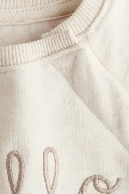 Ensemble 2 pièces en coton - Beige clair/Hello