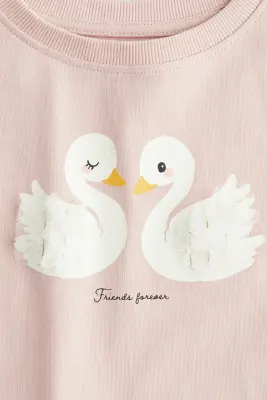 Robe à motif imprimé avec jupe en tulle - Rose clair/Friends Forever