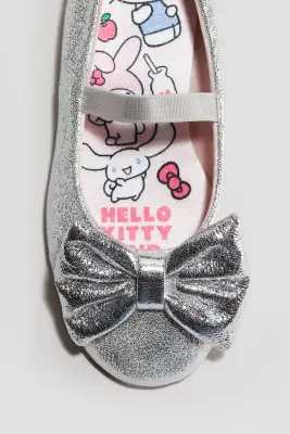 Ballerines scintillantes avec nœud - Argenté/Hello Kitty