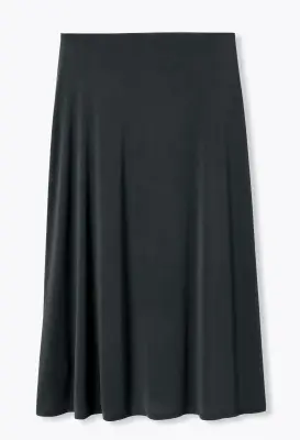 Jupe midi en jersey uni