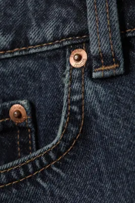 Mini-jupe ajustée taille basse en denim - Blue Anthem - Bleu moyen