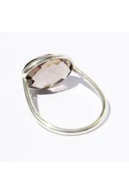 Bague en Topaze fumée