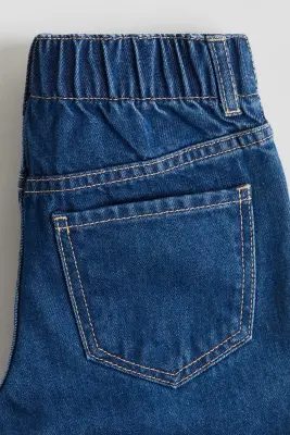 Wide Leg Jeans avec motifs - Bleu denim/fleuri
