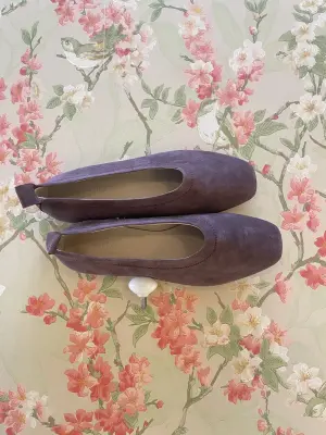 Nouveau ! POMANDÈRE Chaussures Slippers Suède M114 Burgundy
