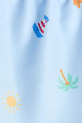 Short de bain à motif - Bleu clair/motif