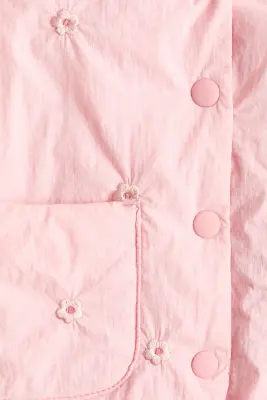 Veste avec broderies - Rose clair/fleurs