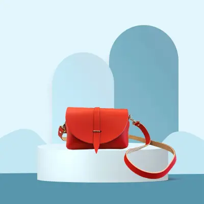 Petit Sac Bandoulière en Cuir Rouge