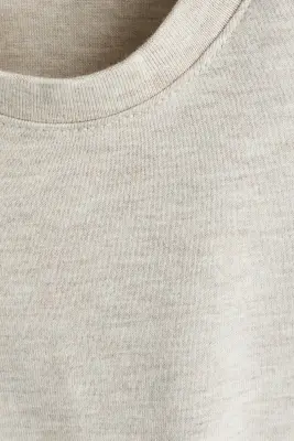 T-shirt loose en coton pima - Beige clair