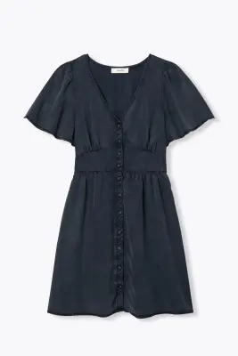 Robe courte en lyocell Femme