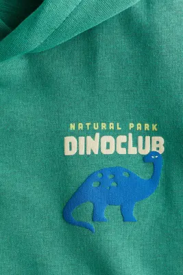 Hoodie avec détail imprimé - Turquoise/Dinoclub