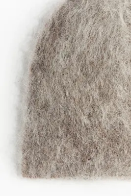 Bonnet en mohair mélangé - Grège