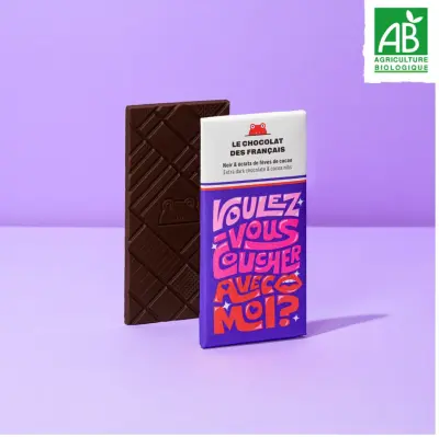 Tablette de chocolat "Voulez-vous coucher avec moi ? "